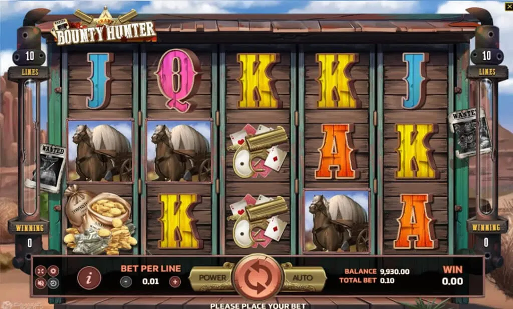 ภาพตัวอย่างเกมสล็อต Bounty Hunter