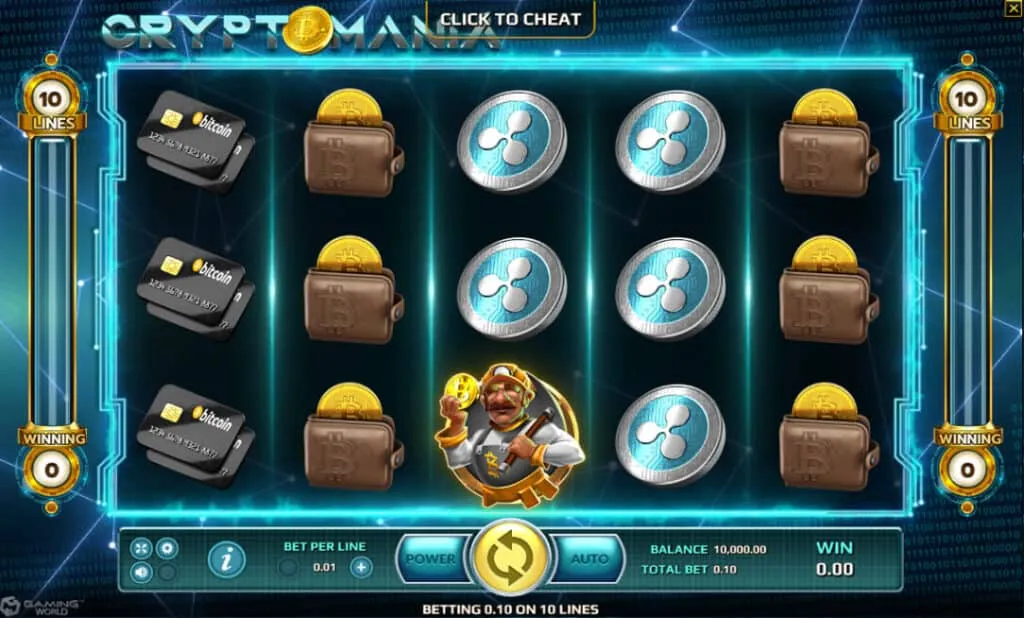 ภาพตัวอย่างเกมสล็อต Crypto Mania