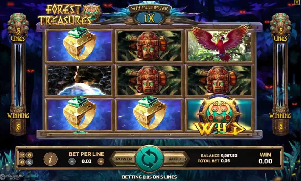 ภาพตัวอย่างเกมสล็อต Forest Treasure