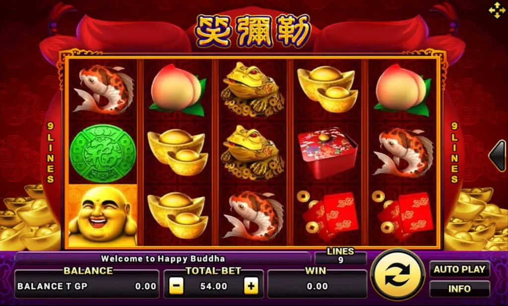 ภาพตัวอย่างเกมสล็อต Happy Buddha