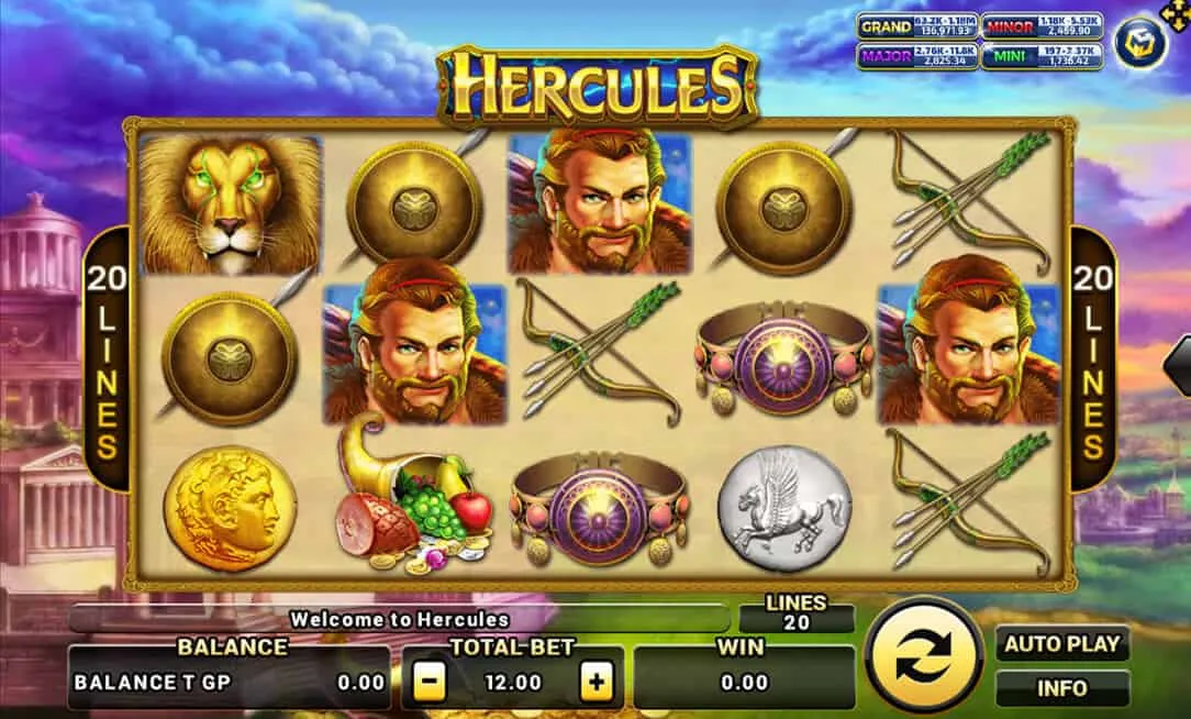 ภาพตัวอย่างเกมสล็อต Hercules