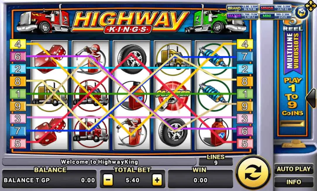 ภาพตัวอย่างเกมสล็อต Highway Kings