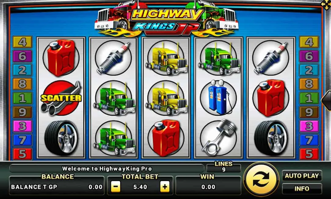 ภาพตัวอย่างเกมสล็อต Highway Kings Progressive