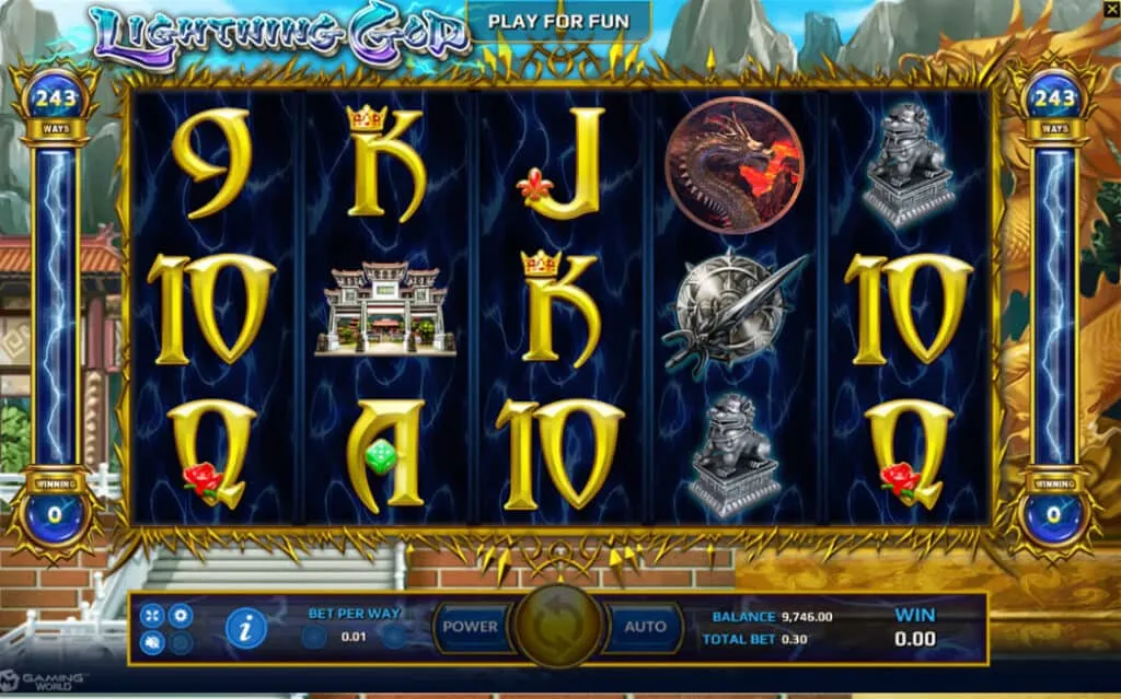 ภาพตัวอย่างเกมสล็อต Lightning God