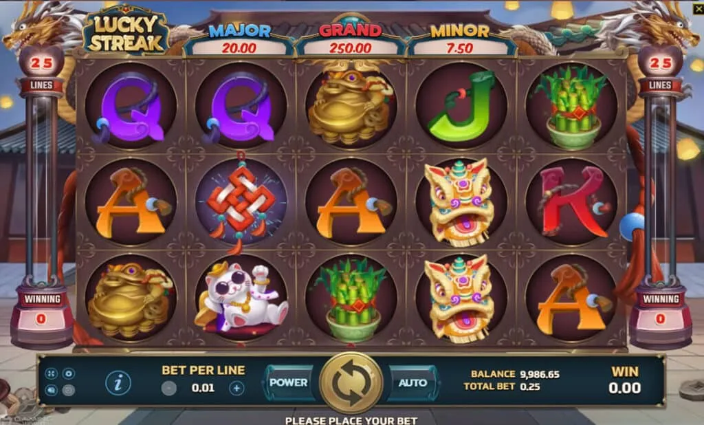 ภาพตัวอย่างเกมสล็อต Lucky Streak