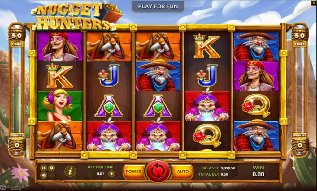 ภาพตัวอย่างเกมสล็อต Nugget Hunter