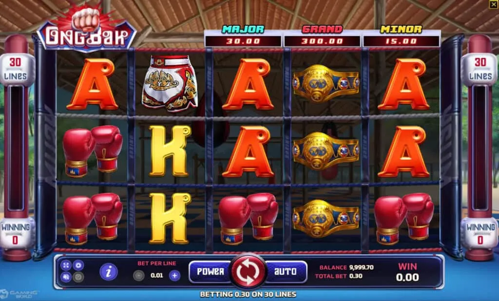 ภาพตัวอย่างเกมสล็อต Ong Bak