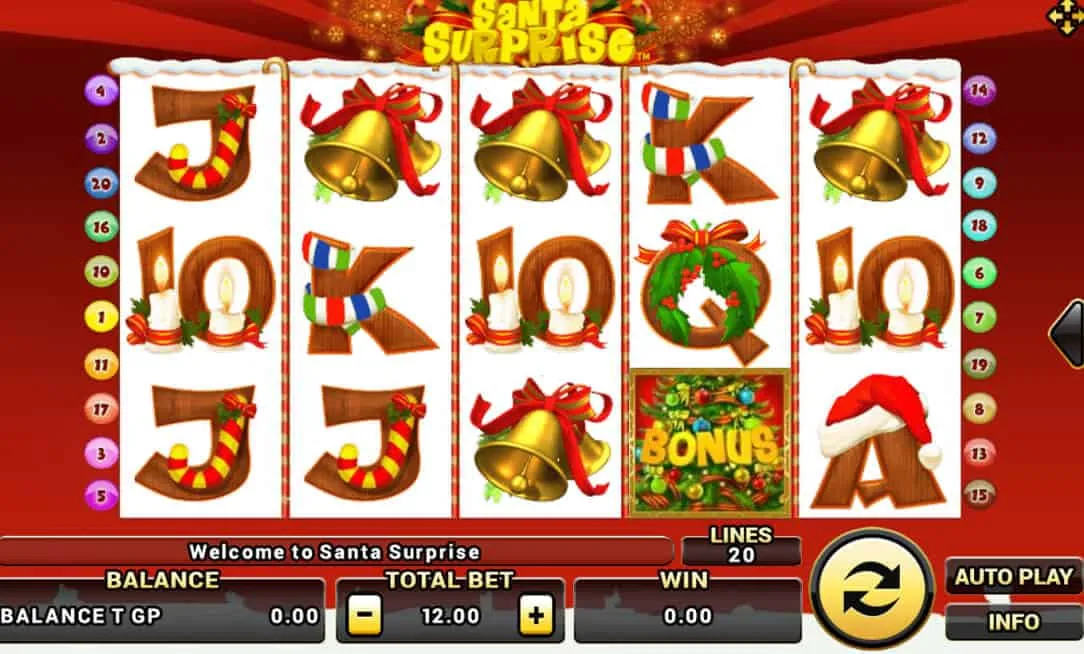 ภาพตัวอย่างเกมสล็อต Santa Surprise