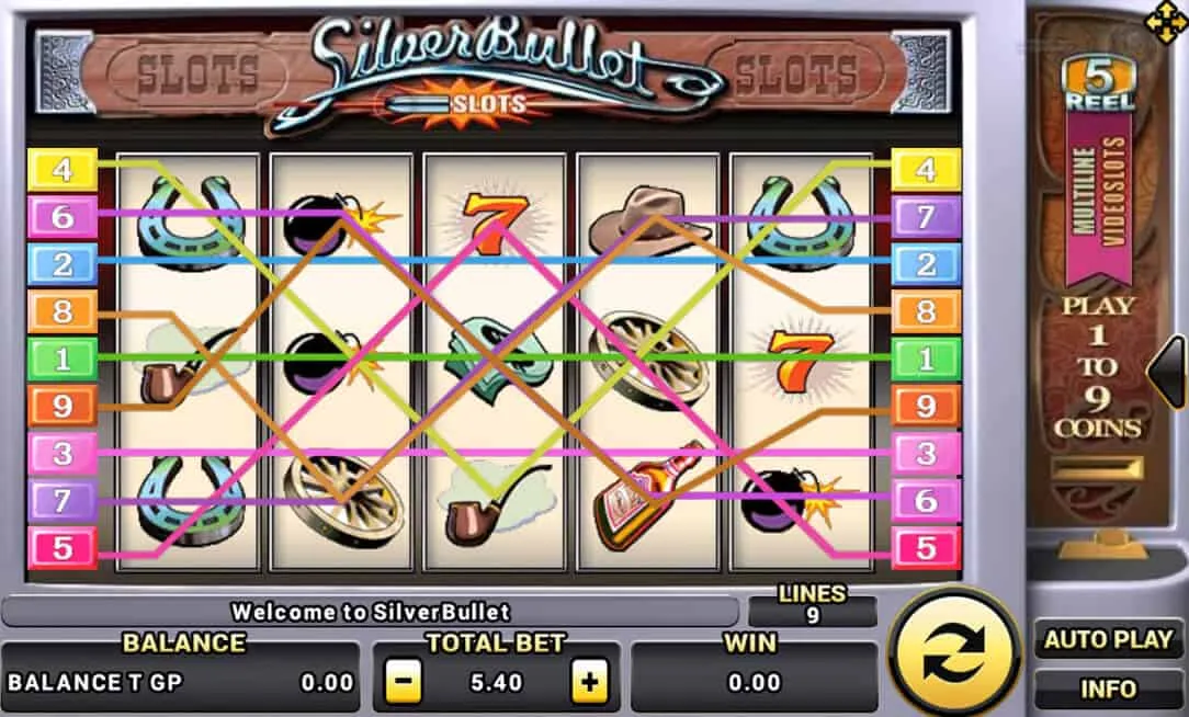 ภาพตัวอย่างเกมสล็อต Silver Bullet