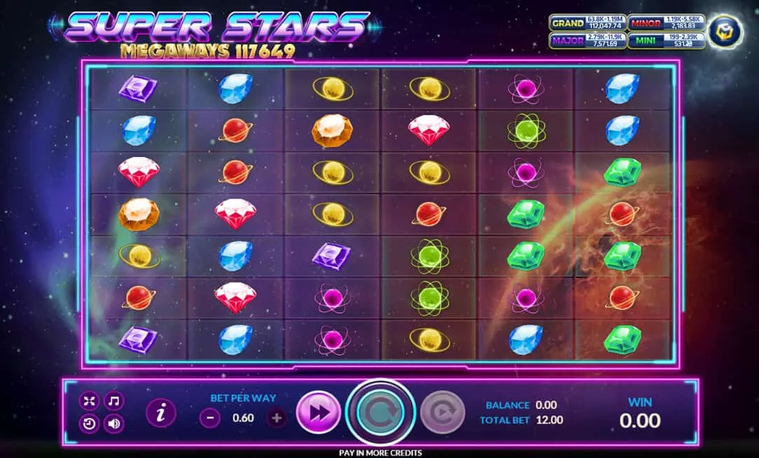 ภาพตัวอย่างเกมสล็อต Super Stars